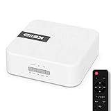 KEiiD Bluetooth Stereo Receiver Amplifier with Treble/Bass Adjustment, 2.0/2.1 Home Audio Stereo System with AUX Input, 3.5mm Subwoofer Output, Remote Control