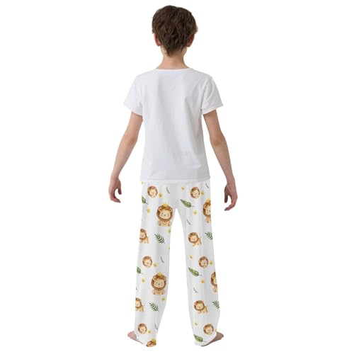 ZZKKO Watercolor Lion Boys Pants for Kids Jogger Pants with Pockets S-XL3