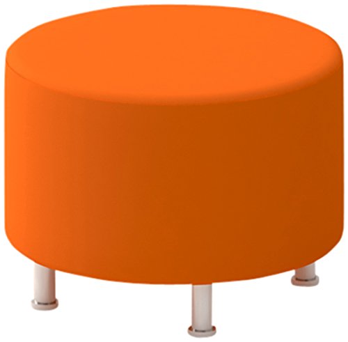 Steelcase Turnstone Alight Round Ottoman, Tangerine Fabric