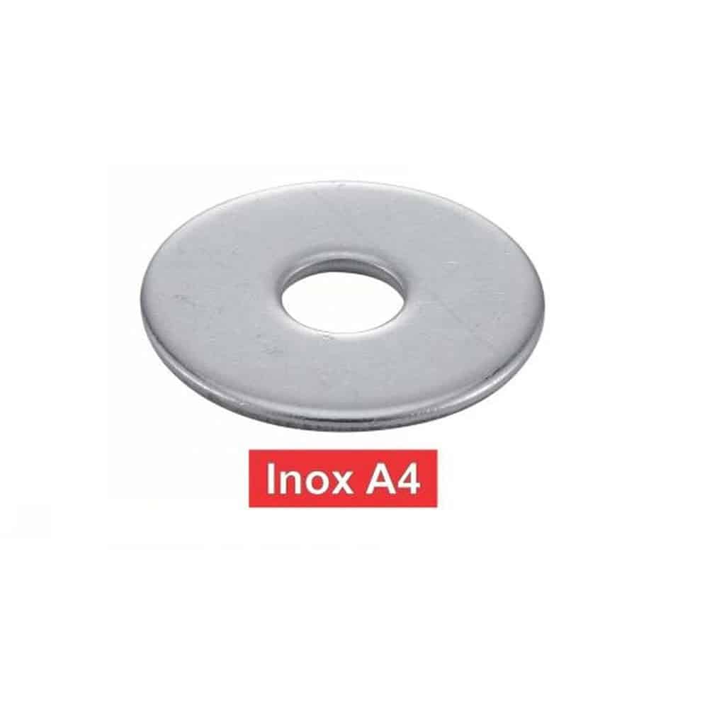 50 arandelas planas extra grandes tipo LL 14 mm - NFE 25513 - NFE25-514 - ISO 7089 - Inox A4 - D-Work