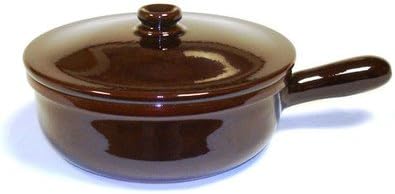 Terra Saucier with Lid Heat Diffuser: Heat Diffuser, Color: Brown, Size: 3.5-qt.