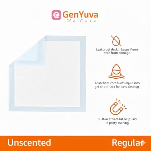 Image of Pet Training Pads, Regular Size 56x56 cm, Unscented, Leak-Proof Design with Quick-Dry Technology, 50 Count Pack for Puppies and Small Dogs