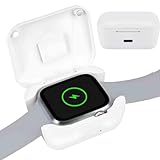 Portable Watch Wireless Charging Bank for Apple Watch Chargers 10/9/8/7/6/5/4/3/2/1/Se, Fast Charging Compact Charger, USB Type-C Wireless Travel Power, Lightweight 750mah