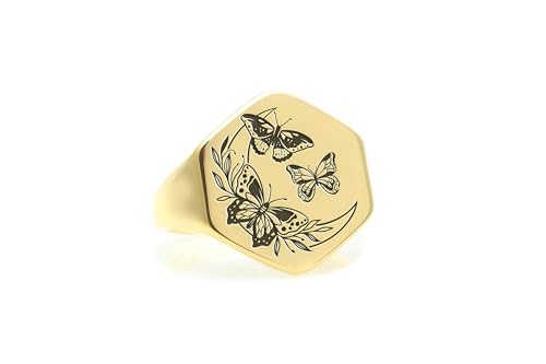 Bague lune et papillon en or le bijou bohème pour votre quotidien - 5