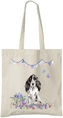 Personalised Dog Natural Cotton Tote Bag - Customised Pet Owner Gift - Pick a Breed & Add a Name