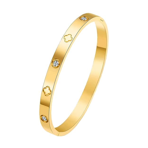 Plated Love Friendship Bracelet Cubic Zirconia Stones Bangle Cuff Best Gifts Crystal Mother’s Day Valentine’s Day Wedding Couples Birthdays Christmas