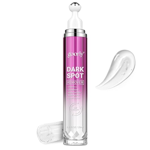 Dark Spot Remover for Face and Body, Age Spot Sun Freckles Brown Corrector Serum, Skin Care Face Serum with 360° Roller, Contains Vitamin C, Glutathione and Niacinamide, for All Skin Types (0.7 Fl Oz)