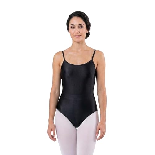 Wildarms Maillot de ballet sin mangas para mujer, estilo camisola, morado, poliéster, elástico en 4 direcciones, para baile y ropa deportiva, Negro, XL