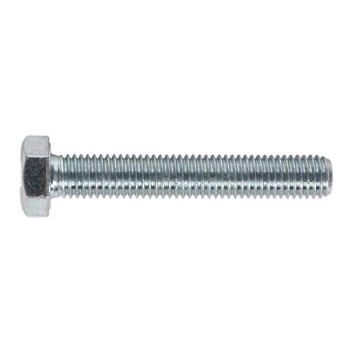 Sealey SS1275 HT Setscrew M12 x 75mm 8.8 Zinc DIN 933 Pack of 10