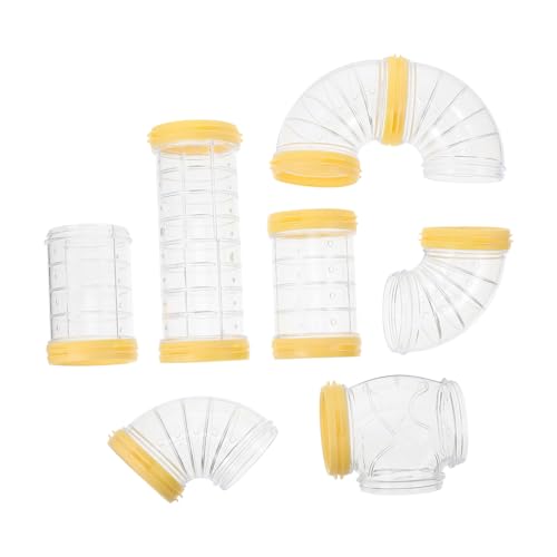 NOLITOY Ensemble de 8 Tubes Labyrinthe pour Hamster Tunnel Extérieur en Plastique Accessoires de Cage à Hamster Fournitures pour Petits Animaux Facile à...