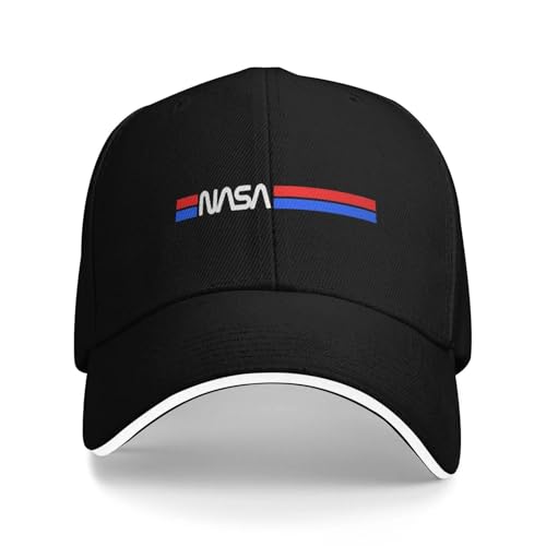 Gorras de béisbol de Playa NASA 3 con Tiras Rojas Azules para Hombres con Estampado de Gorra Snapback para Mujer Fiesta en la Piscina con Protector Solar