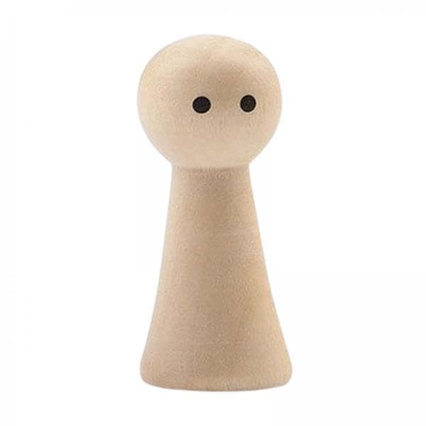 anycommand® 6xwood figures smooth surface blank wooden peg doll for decor desk holidays 3 4cmx1 5cm round wooden pieces crafting pieces multi purpose craft supplies