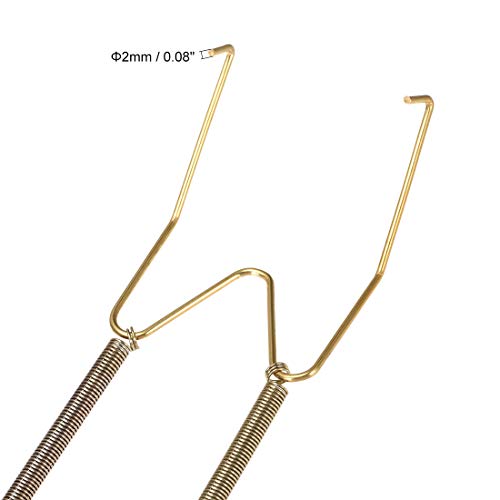 Image of uxcell Plate Hanger, 12-inch W Type Zinc Plated Invisible Wall Decorative Hooks, 5 Pcs