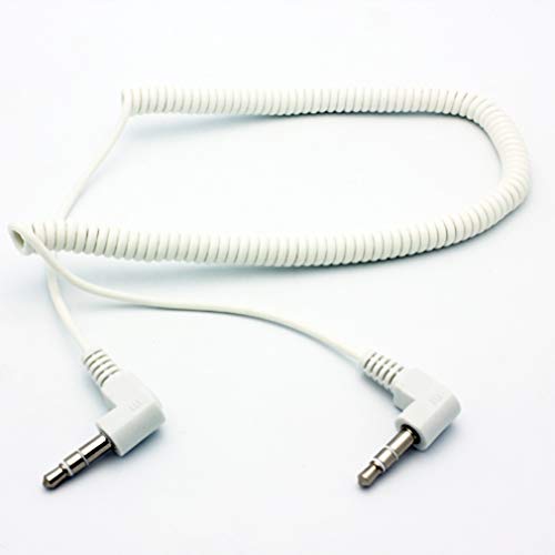 Cable auxiliar de audio Jack 3.5mm blanco miniatura 4