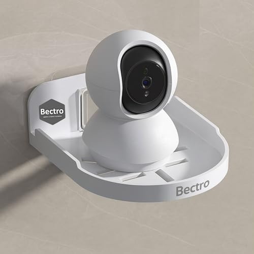 Image of Bectro Screw-Less L-Type Wall Mount Holder for Smart CCTV Cameras | Stand with Heavy-Duty Wall Mount Sticker | Universal use for 360 Robo, Cube, Dome & PT Camera for Home /Office (Pack of 1)