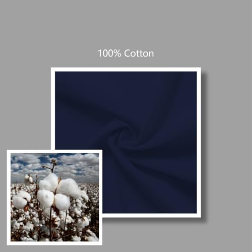 Image of TOPDesign 12-Pack Economical 16 inchx15 inch Navy Blue Cotton Tote Bag, Lightweight Medium Reusable Grocery Shopping Cloth Bags, Suitable for DIY, Advertising, Promotion, Gift, Activity