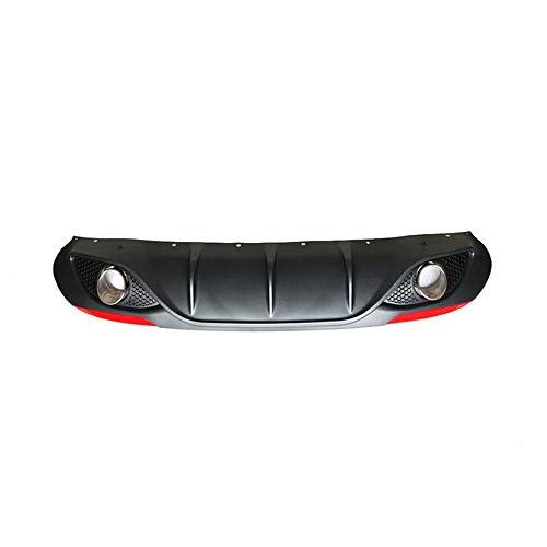  AniFM Diffusore Posteriore Nero Spoiler per paraurti in PP/Fibra di Carbonio per Alfa Romeo Giulia Berlina 4 Porte 2016 2017,con Riflettori