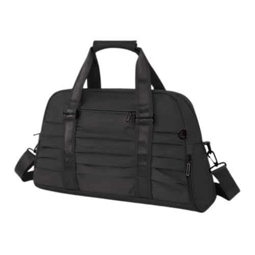 Bolsa Mala De Mão Unissex Academia Para Blogueiras Esportes Viagens Com Porta Tênis Treino Piscina Praia Com Alça Transversal (Preto)