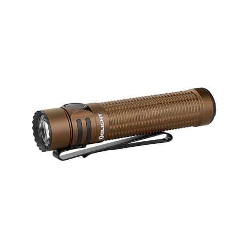 OLIGHT Warrior Mini3 1750 Lumens Rechargeable Tactical Flashlight with Dual Switch and Proximity Sensor, LED Light for EDC, Outdoor, Camping and Emergency (Desert Tan)