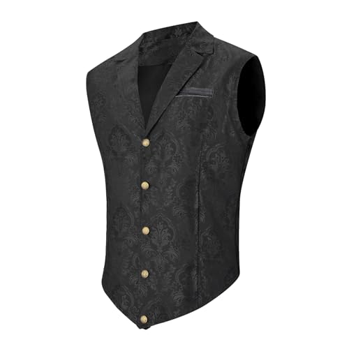 Century Star Mens Vest Suit Vests Dress Vampire Steampunk Pirate Casual Cowboy Goth Renaissance Victorian Gothic Waistcoat