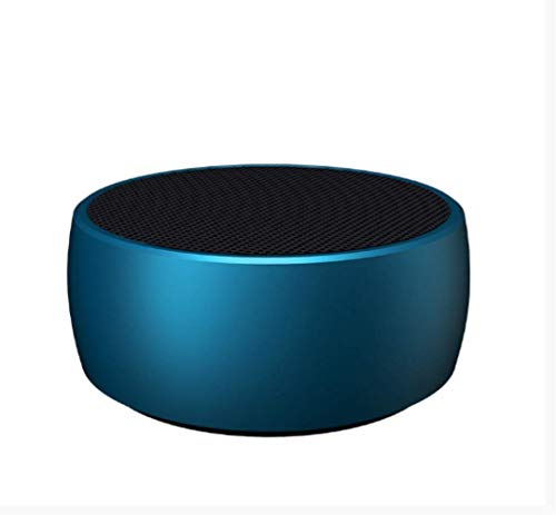 Haut-parleur Bluetooth mini metal cannon bleu en alliage brossé acoustique
