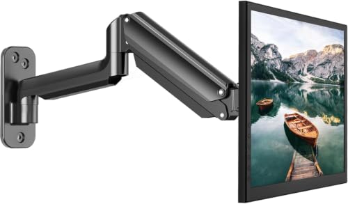 Image of HUANUO 17-32 Inch Monitor Wall Mount Bracket for Computer TV Screens Adjustable Design Single Monitor Arm Support 8 kg VESA 75x75 mm, 100x100 mm, Gaming