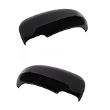 TRQ Exterior Mirror Cap Cover Set Black LH RH Sides Compatible with 10-17 Toyota Prius