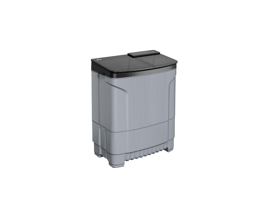 Image of Godrej EDGE ULTIMA 8 Kg 5 star Semi-Automatic Top Loading Washing Machine (WSEDGE ULT 80 5.0 DB2M MIGR, Mist Grey, Stainless Steel Wash and Spin Drum)