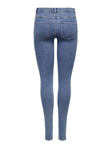 ONLY Damen Onlrain Life Reg Skinny DNM Noos Jeans, Dark Grey Denim, XL / 30L EU