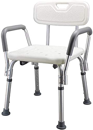 Chaise de douche Siège de douche Élévateur de baignoire antidérapant, hauteur réglable avec accoudoirs et dossier, tabouret de douche de sécurité pour salle de bain Aide pour personnes âgées et a