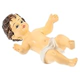 TOYANDONA Figura de Jesús de Resina Niña Estatua Religiosa para Belén Decoración Navideña Católica para Hogar Oficina Oratorio