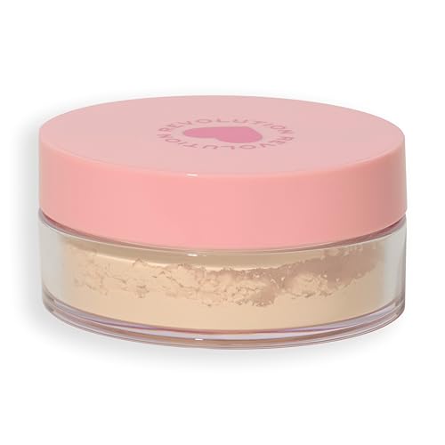 I Heart Revolution Polvo Suelto, Enriquecido con Vitaminas e Ingredientes Nutritivos, Acabado Suave y Difuminado, Vegano y No Testado en Animales, 30 g, Peach
