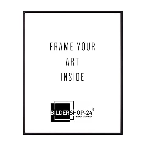 Bildershop-24 Bilderrahmen Milano Aluminium Alubilderrahmen 80 x 120 cm Schwarz Fotorahmen Cover