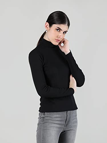 Image of Kepa Women Cotton High Neck Top Full Sleeve T Shirt