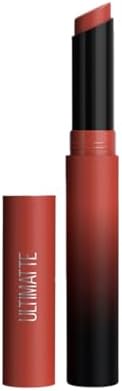 Maybelline New York Lipstick, Matte Finish, Bold Colour, Enriched With Jojoba Oil, Color Sensational Ultimattes, 899 More Rust, 1.7 g