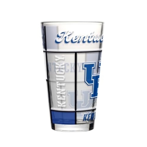 Image of Logo Brands NCAA oz Stained Glass Pint Glass - 3D Embossed Logo & Bold Team Colors - Durable Sports Fan Beer Glass for Home, Bar & Tailgates