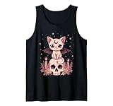 Cute Pastel Colors Bat Cat Animal on Skull Candles