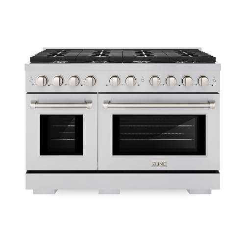 ZLINE 48 in. 6.7 cu. ft. Paramount Double Oven Dual Fuel Range with 8