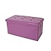 Rebecca Mobili Pouf Poggiapiedi Puffo Contenitore Poltrona Sgabello Rettangolare Viola 38 x 76 x 38 cm (Cod. RE4903)