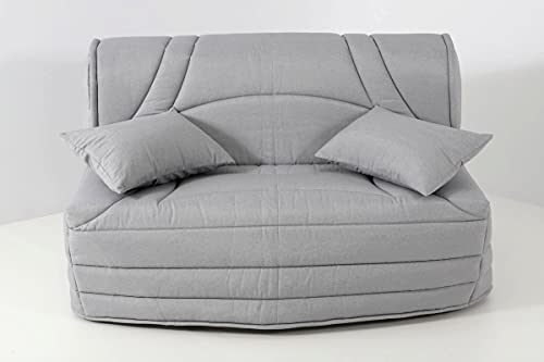 Housse BZ 140x190 matelassée Gris Perle