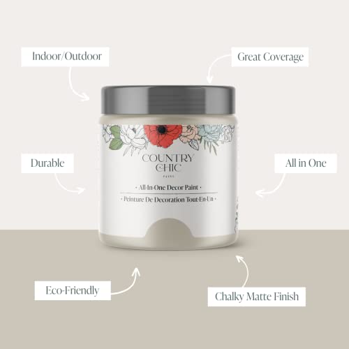 Chalk Style Paint - for Furniture, Home Decor, Crafts - Eco-Friendly - All-in-One - No Wax Needed (Sunday Tea [Warm Grey], Pint (16 oz))