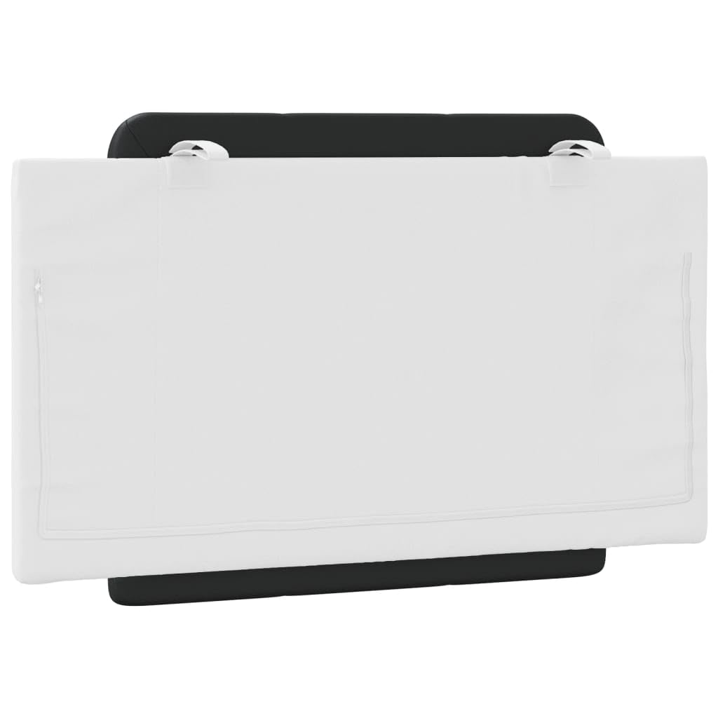 Genérico Cabecero de Cama Acolchado Zadar Cuero sintético Negro y Blanco 90 cm,Camas y Accesorios,Cabeceros y pies de cama-374842