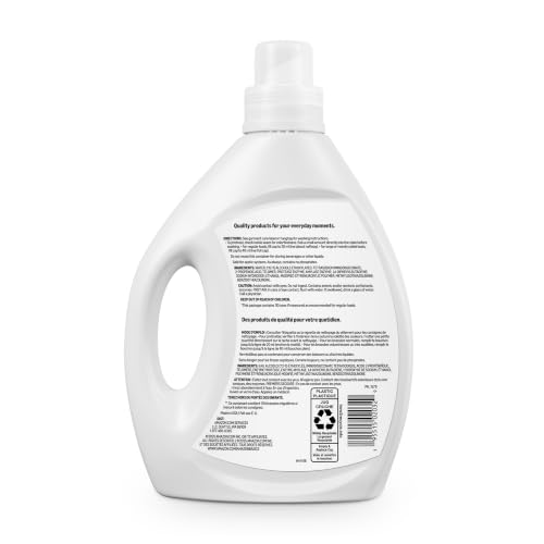 Image of Amazon Basics Concentrated Liquid Laundry Detergent, Free of Perfumes & Clear of Dyes, 110 loads, 82.5 Fl Oz, Packaging May Vary