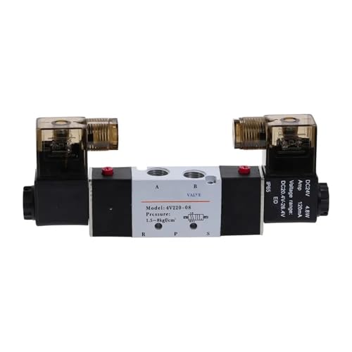 Durable vanne solénoïde de commande d'air 1/4" en alliage d'aluminium