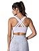 Front Closure Sports Bras for Women: Womens Compression Mastectomy Recovery Bra Post Surgery Posture Zip Front Closure Padded for Large Bust High Support for Active Yoga Gym Workout Fitness White