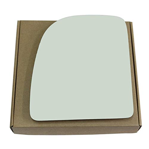 Adanz Upper Towing Mirror Glass fit for Ford F250 F350 F450 Super Duty E150 E250 E350 Excursion Econoline Pickup Truck Driver Left Side LH Flat Non Heated