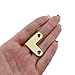 Maxmoral 12PCS 2.7CM/1Inch Gold L Shaped Brass Flat Corner Bracket Fitting Flat Corner Support Plate Support Drawer Fixing Corner Suitable for Wooden Box Jewellery Box Tool Box and Bookcase