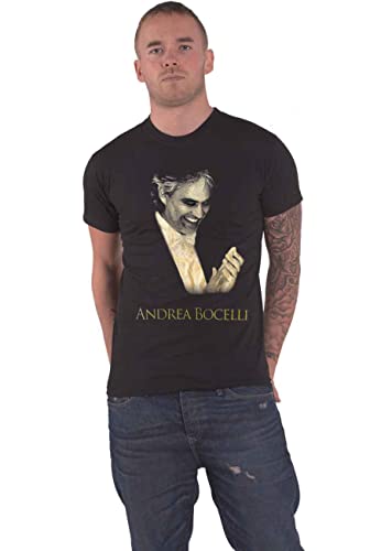 Photo de Andrea Bocelli T Shirt Applauso Portrait Nouveau Officiel Unisex Noir Size S