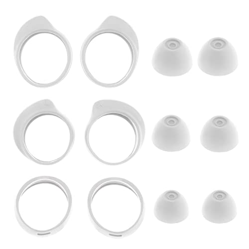 ECSiNG Lot de 3 paires d'embouts en silicone antidérapants pour Samsung Galaxy Buds SM-R170 Blanc