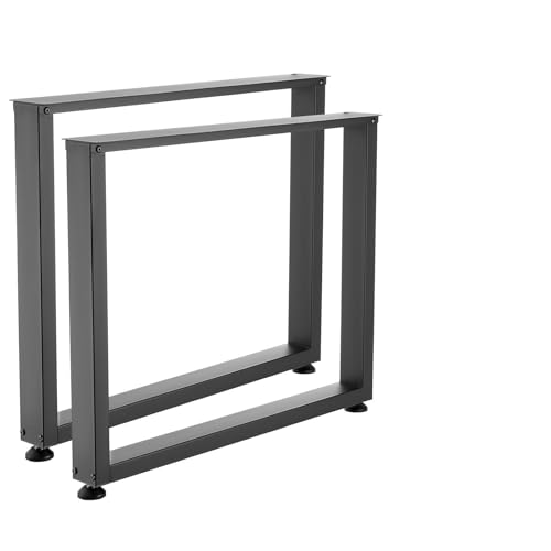 VEVOR Patas de Mesa en Forma de Z de Acero al Carbono, 740 x 472 mm, Capacidad Máxima 1000 kg, Juego de 2 Patas con Kit de Herrajes para Muebles, Escritorio, Banco de Trabajo, Mesa de Bar y Oficina